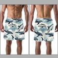 thumbnail image 3 of luoweisi Men's Beach Shorts Quick Dry Swim Trunks with Mesh Lining Whale XL, 3 of 5