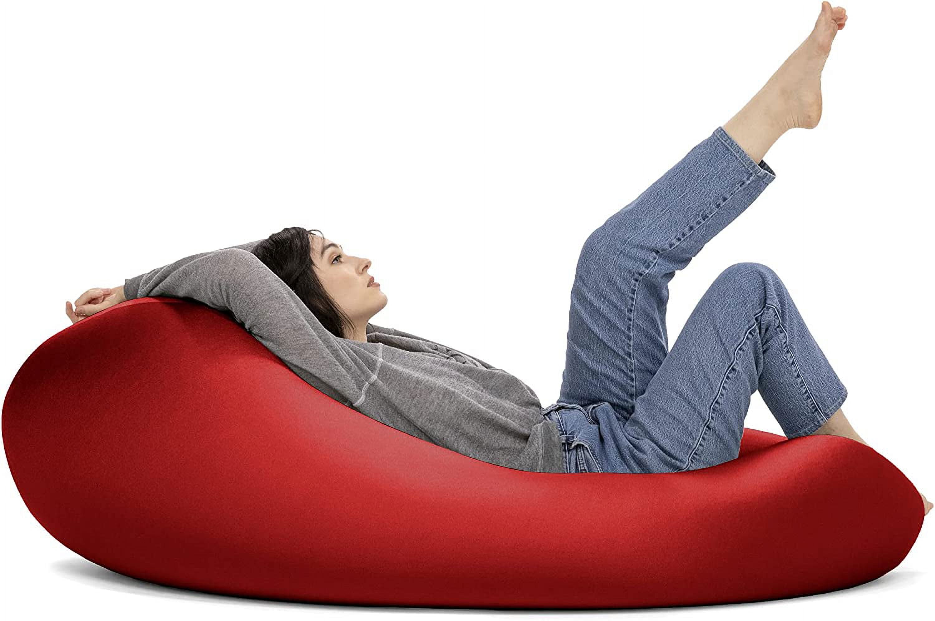 Jaxx Nimbus Spandex Bean Bag Chair for Adults-Furniture for Rec, Family Rooms and More, Large, Cardinal