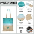 thumbnail image 5 of Boho Sea Turtle Canvas Tote Bag – Watercolor Hawaiian Ocean Turtle with Floral & Mandala Design – Cute Eco-Friendly Beach Bag for Turtle Lovers, 5 of 7