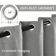 thumbnail image 6 of TOPICK Gray Blackout Curtains Solid Grommet Drapes for Bedroom Living Room Dining Room 2 Panels W40" x L84" inch, 6 of 11