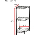 thumbnail image 2 of BuySphere Internet's Best 3-Tier Corner Wire Shelving - Black - Heavy Duty Shelf - Adjustable Rack Unit, 2 of 6
