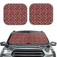 thumbnail image 2 of Wukai Red Floral Car Front Windshield Sun Shade,Sun Visor Shield Block Automotive Interior Protector Blocks UV Rays-Large, 2 of 6