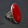 thumbnail image 2 of Natural Certified Red Coral Gemstone Moonga Astrological Ring 925 Sterling Silver Handmade Birthstone Jewelry Ring For Men, 2 of 4