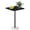 Black&White, variant on Pedestal Side Table, Small Black Square Drink Table for Small Spaces, Modern Martini Cocktail Accent Table with Faux Marble Top & Sturdy Base, Sofa Couch End Table for Living Room Office Bedroom