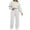 White, variant on KyCheLot Women's Sweatsuits Oversized 2 Piece Outfits Long Sleeve Pullover Tops and Sweatpants Casual Set