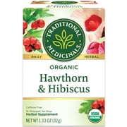 Traditional Medicinals, Organic, Hawthorn & Hibiscus, Tea Bags, 16 Ct