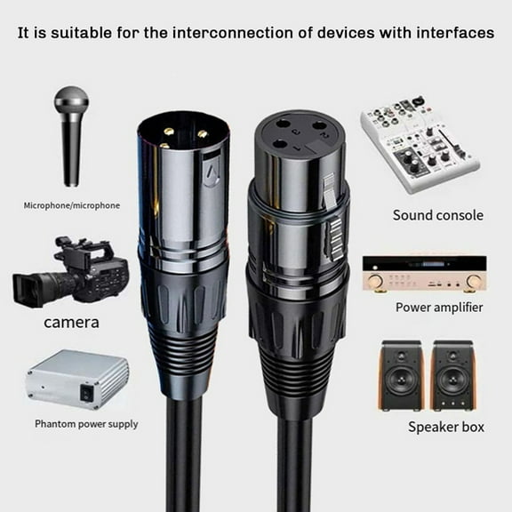 XLR Audio Cable Karaoke Mic Sound Cannon Cable Male to Female XLR Cable XLR Extension Mikrofon Cable 3Meter