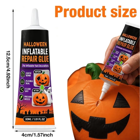 Vyadriel Transparent Inflatable Repair Adhesive, Quick Drying Patch Glue for Vinyl Nylon and Outdoor Decor