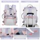 thumbnail image 5 of Mochila de viaje con asas para mujer, impermeable, 35 L, color morado, 5 of 9