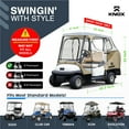 thumbnail image 2 of NEH 2 Person Golf Cart Enclosure 55" Short Roof, 600D Portable Transparent Driving Golf Cart Cover Storage, Golf Cart Accessories, Compatible with EZGO TXT/RXV, Yamaha, Club Car DS Precedent, 2 of 7