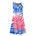 thumbnail image 4 of CCRFTGI 4th of July Dresses for Child Girls Size 8 Cute American Flag Stars A-Line Dress Party Patriotic Sleeveless V Neck Girls Dresses 2026 Summer Trendy Dress for Girls Hot Pink 7-8 Years, 4 of 5