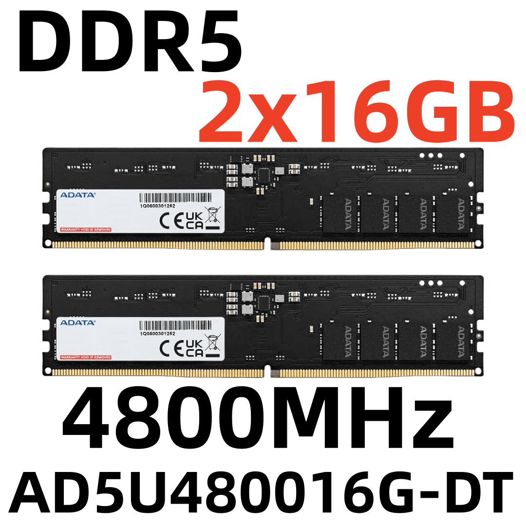 ADATA RAM DDR5 4800MHz 32GB Desktop Memory DIMM for PC,1x32GB