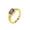 Gold Purple, variant on Women's Stainless Steel Dainty Small Square CZ Wedding Band Ring Stackable Gold Purple Size 10