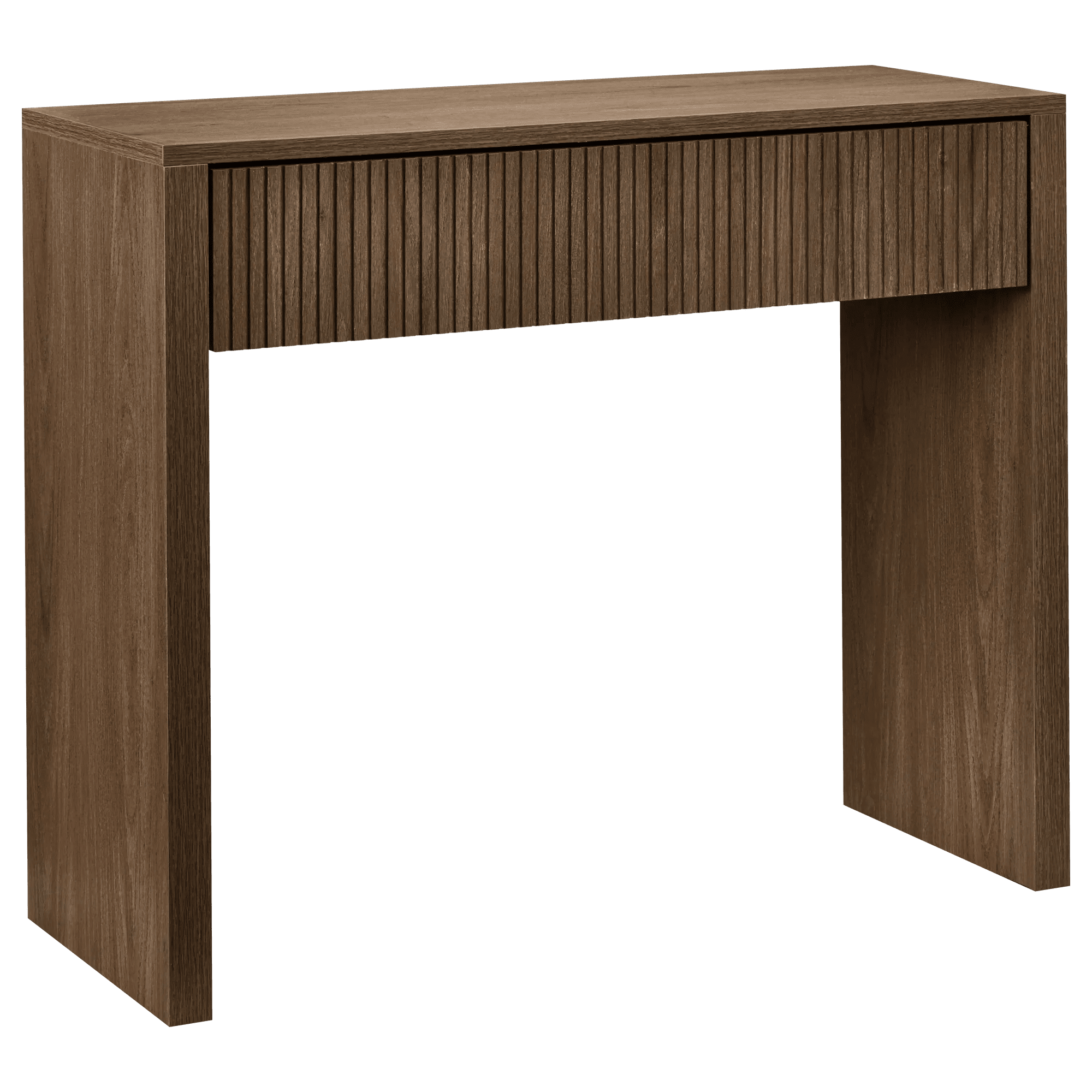 Bouclair console en noyer avec tiroir