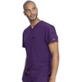 thumbnail image 7 of Dickies EDS Essentials Scrubs Top for Men V-Neck Plus Size DK635, 2XL, Eggplant, 7 of 7