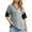 Gray, variant on Puntoco Short Sleeve Women Tops ,Womens Fashion Color Block Shirts Short Sleeve Crewneck Knitted Spring Summer Tops Casual Trendy Light Blue XL(XL)