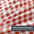 thumbnail image 7 of Red Gingham Queen Sheet Set, Soft Brushed Microfiber Red Plaid Queen Bed Sheets, 4-Pieces Red Checked Sheet Set with Deep Pocket, 7 of 7