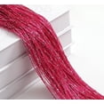 thumbnail image 1 of Nvzi 2 cortinas de lentejuelas para puerta, cortinas de hilo para puerta, 39 x 79 pulgadas, para colgar en armario, dormitorio,fondos con flecos transparentes sin cuentas con cuentas de color rosa, 1 of 4