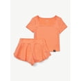 thumbnail image 5 of Justice Girls Mesh Hem Tulip Short Set, Sizes XS - XLP, 5 of 7