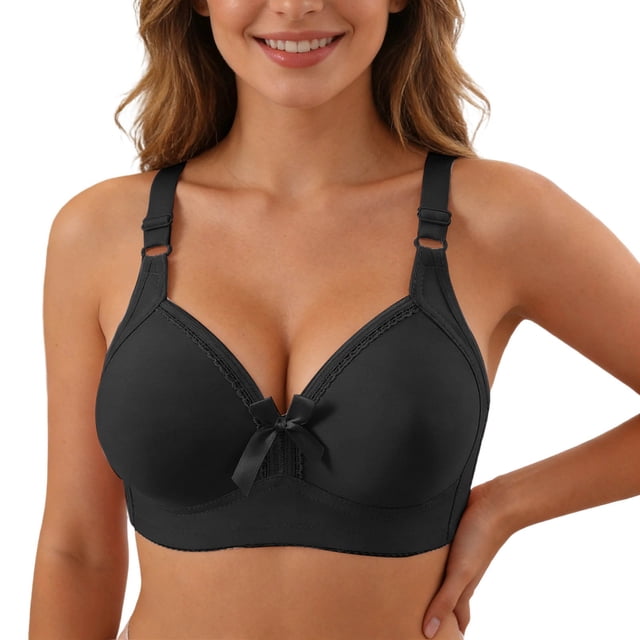 Comfortable Full Coverage Underwire Bra with Wide Support Band and Back Closure for Everyday Leisure