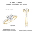 thumbnail image 6 of Rosec Jewels Certified Moissanite Heart Shaped Engagement Ring 2 Carat - Moissanite Solitaire Ring - 8 mm - D-VS1 Quality, 18K Yellow Gold, US 9.50, 6 of 7