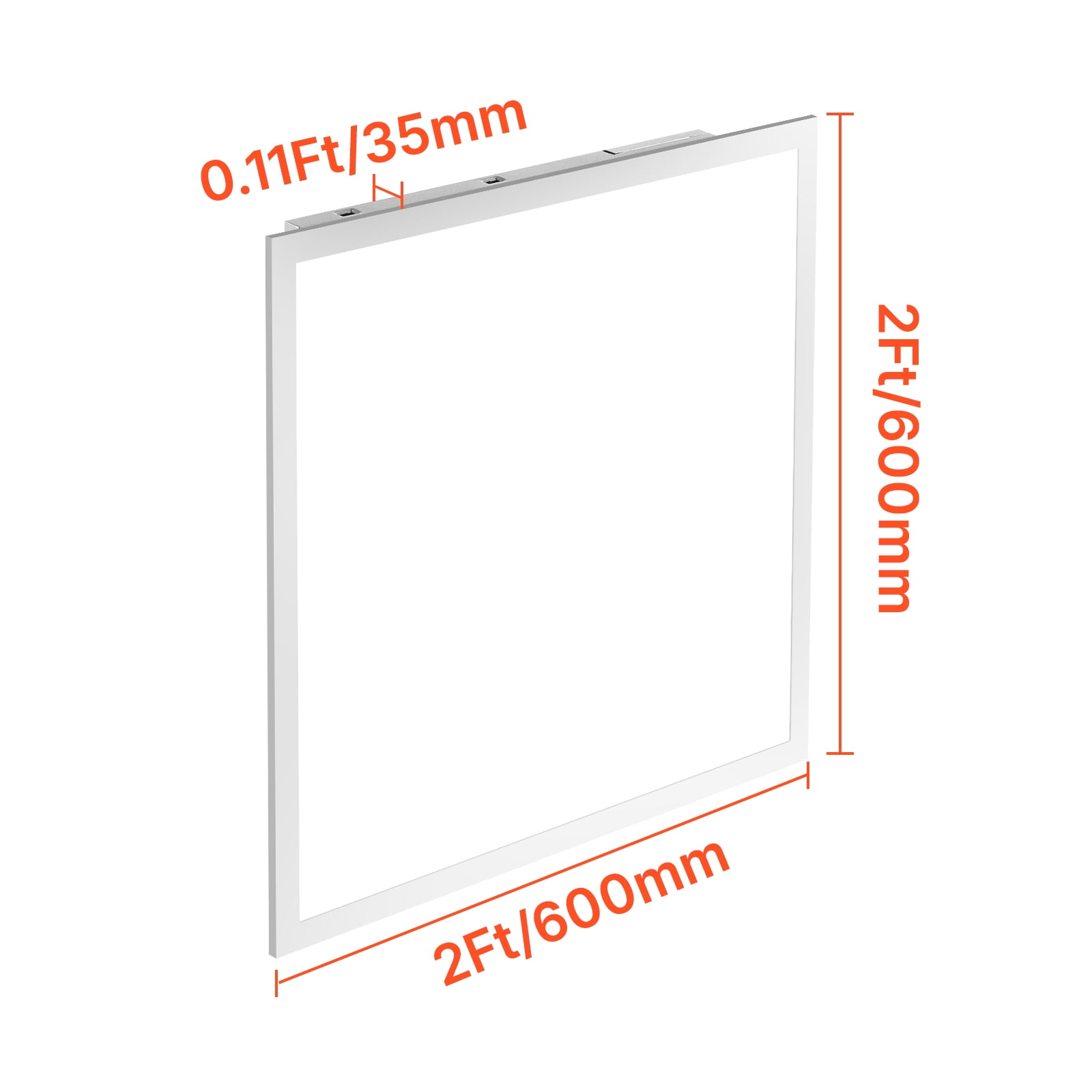 KFFKFF 2x2 FT LED Flat Panel Light, 5700 LM, Flush Mount LED Ceiling Fixture with Adjustable Color Temperatures 3000K/4000K/5000K, 25W/30W/40W, 0-10V Dimmable, Slim Design for Home and Kitchen