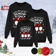 thumbnail image 2 of Fiaer Christmas Sweatshirts for Family Plus Size Funny Printed Xmas Pullover Long Sleeve Baggy Crew Neck Plus Size Comfort Holiday Tops Men M, 2 of 5