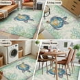 thumbnail image 6 of Sea Turtle Coastal Area Rug 4'x6', Blue Green Summer Beach Coral Ocean Washable Non-Slip Rugs, Low Pile Large Carpet for Living Room Bedroom Dining Room Kitchen Office Indoor Mat, 6 of 9