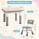 thumbnail image 5 of CazToi Set de Mesa y Sillas para Niños de 5 Piezas, Mesa de Actividades Cuadrada de 60x60cm con 4 Taburetes, 5 of 9