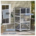 thumbnail image 6 of Catio Outdoor Cat Enclosure - Wheeled Cat House with Hammock, Fir Wood, Gray, 6 of 9