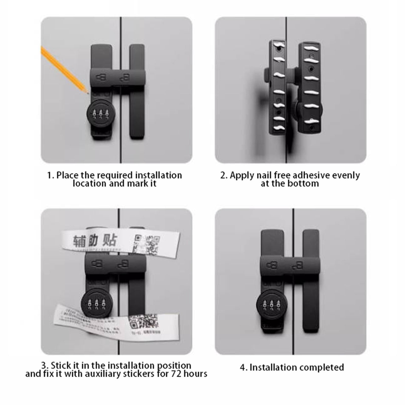 Digital Combination Cabinet Lock with Smart Security System for Household Kitchen Workplace Dormitory and Bedroom Storage
