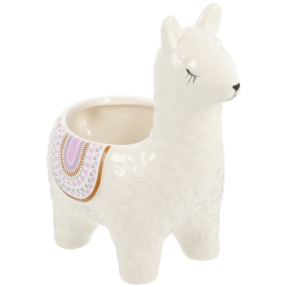 FRCOLOR  Alpaca Flower Pot Indoor Plant Plants Nice Holder Work Baby White