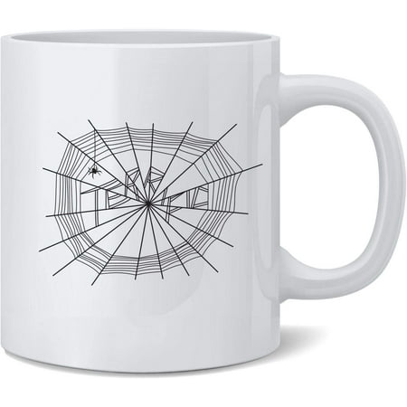 

Terrific Spider Web Cute Ceramic Coffee Mug Tea Cup Fun Novelty Gift 12 oz
