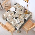 thumbnail image 2 of Cartoon Corgi and Coffee Square Tablecloth,Waterproof Square Table Cover,Wipeable Spillproof Washable Table Cover for Home Kitchen Party Decor 60"x60"(152x152cm), 2 of 6