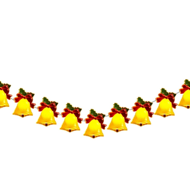 Qocolhg Christmas Bell Lights String, USB Charging Xmas Lights, Christmas Tree Decorations, 16.4 Ft 50 LED Christmas Lights for Bedroom, Outdoor Christmas Ornament, Christmas Fairy Lights