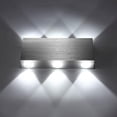 thumbnail image 2 of Lámpara de pared LED de 6W, lámpara de pared interior, iluminación de aluminio cuadrada moderna hacia arriba y abajo, luz decorativa para dormitorio, oficina, blanco frío ER, 2 of 5