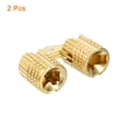 thumbnail image 3 of Uxcell 2Pack 8mm Brass Barrel Hinges Invisible Hidden Concealed Furniture Hinges, Gold, 3 of 5