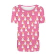 thumbnail image 4 of Pxxlle Womens Easter Shirts Cute Rabbit Bunny Graphic Tees Casual 3/4 Sleeve Crewneck Happy Easter Party Shirts L, 4 of 5