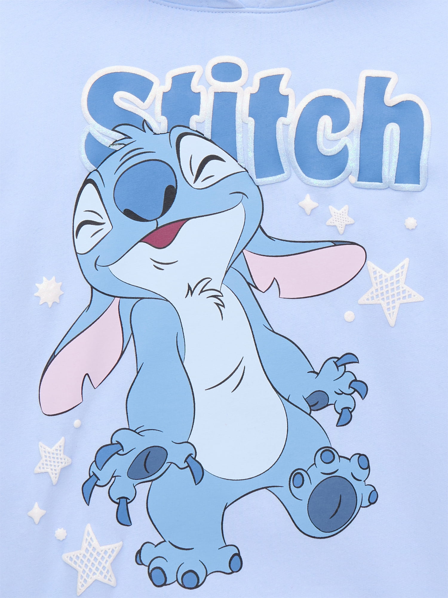 Stitch Girls Graphic Fleece Hooded Sweatshirt, Sizes 4-16