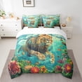 thumbnail image 2 of YST Safari Lion 7-Piece Bedding Set, Ocean Theme, Full, Colorful Floral, 2 of 6