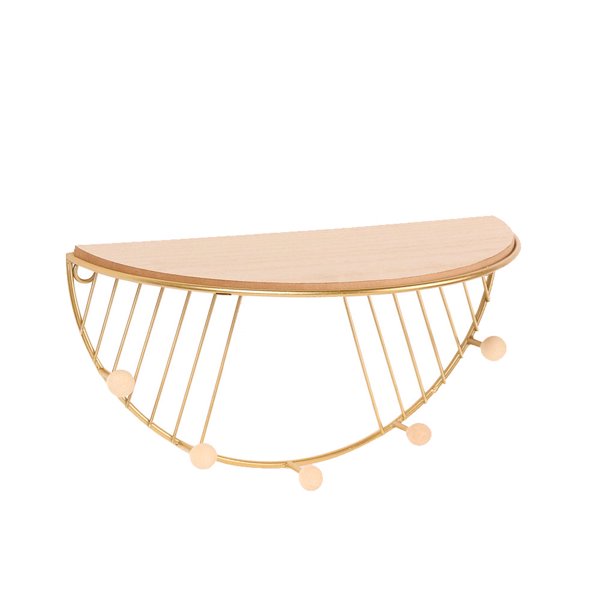 Soporte de exhibición Estante de pared Estante de almacenamiento Gran capacidad Exquisitos suministros para el hogar Multiusos Dulce regalo Almacenamiento y organización del hogar Oro Talla grande Toystoory HA077679-03