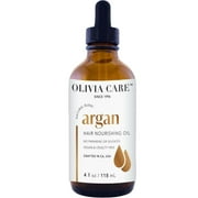Argan Hair Oil By Olivia Care - Made With Natural Plant-Based Ingredients - Provides Nourishment, Elasticity & Bounce - Clean & Simple Treatment to Support Strengthen Hair - 4 FL OZ
