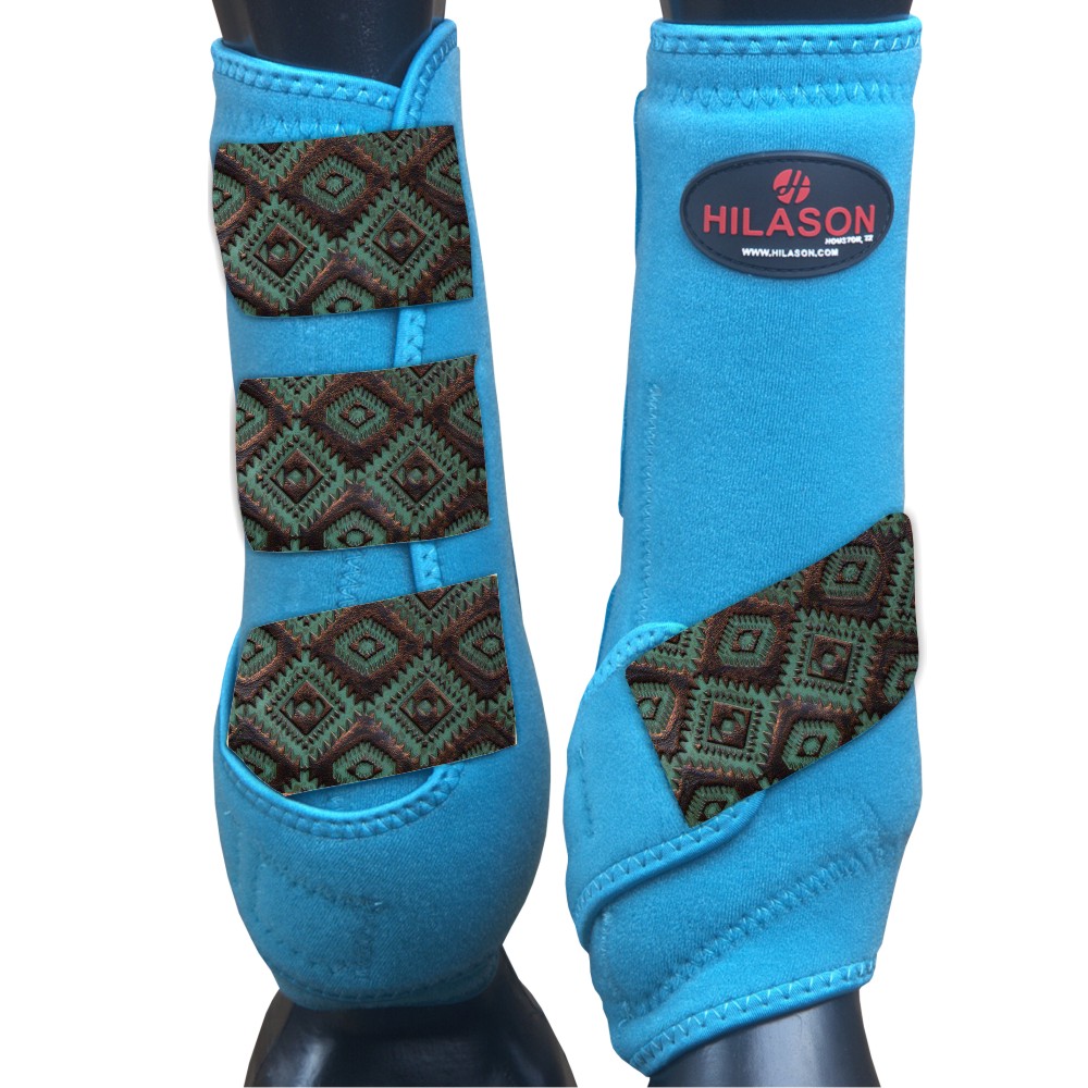 LARGE HILASON INFRATECH HORSE MEDICINE SPORTS BOOTS FRONT LEG