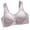 Purple, variant on Womens Solid Wireless Adjustable Strap Breathable Seamless Support Front Open Closure Bra