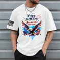 thumbnail image 2 of CAUYDY Shirts for Men USA Shirt American Flag T-Shirt 4th of July Patriotic Short Sleeve Tee(L101-White,S), 2 of 6