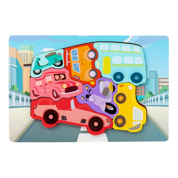 Rompecabezas de madera, colores, formas, cognición, rompecabezas, tableros Montessori transportación