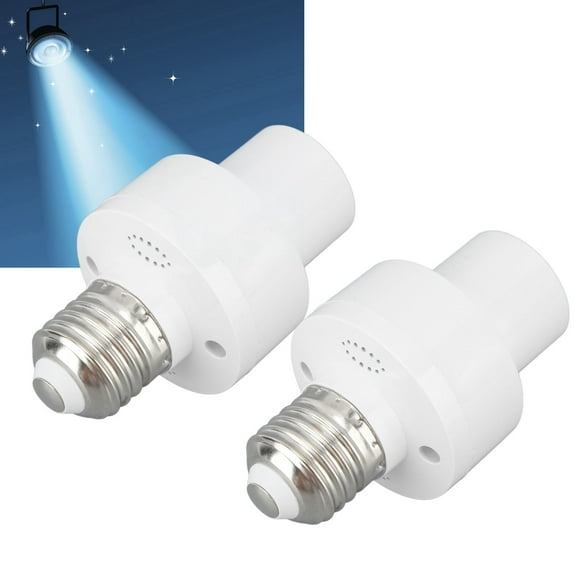 Light Bulb Socket, Smart Light Bulb Socket 2PCS 100V-250V E27 Screw Port ABS for Home