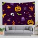 thumbnail image 1 of Tapiz de pared con forma de calabaza y terror para Halloween, 150 x 130 cm, microtela, 1 of 1