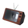 thumbnail image 2 of Amplificador De TV De 11" De Diseño Retro, Regalo Para Papá, Miniamplificador Para Juegos, Cualquier Teléfono Inteligente, Marrón, 2 of 9