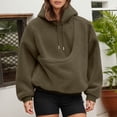 thumbnail image 6 of felwors Women's Dog Carrier Hoodie Oversized Fleece Pet Pouch Sweatshirt Kangaroo Pocket Long Sleeve Drawstring Holder AG for Size XXXL, 6 of 8